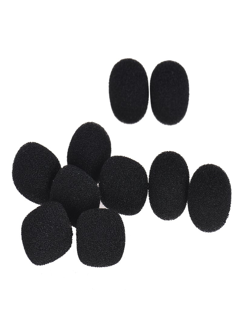 ANDOER Mini Lapel Headset Microphone Windscreen Mic Foam Cover, Black 10-Pack - Image 4